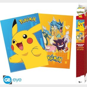 Pokmon Plakater - Colourful Characters - 52x38 Cm - 2 Stk