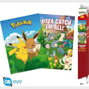 Pokmon Plakater - Environments - 52x38 Cm - 2 Stk