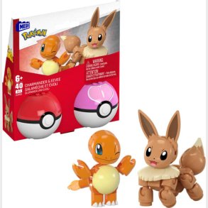 Mega Pok�mon - Charmander & Evee Pok�ball Bygges�t - 2-pak