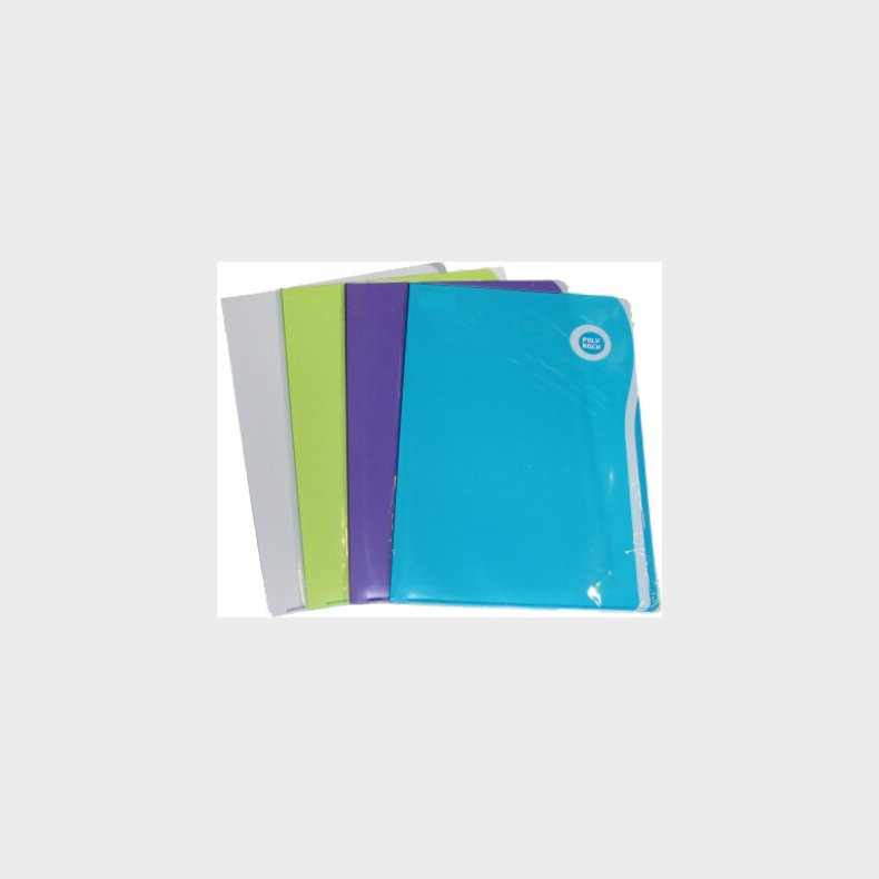 Poly Rock Charteque A4 Med 3 Rum Assorterede - Foldermate