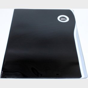 Poly Rock Charteque A4 Med 3 Rum - Sort - Foldermate