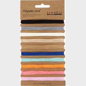 Polyester Snor - 0,6 Mm - Forskellige Farver - 10x4m