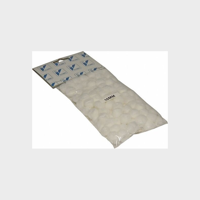 Pompon 10mm Ca 100stk Hvid