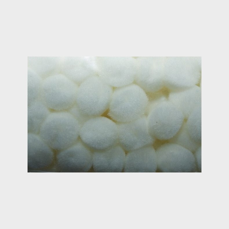Pompon 13-15mm Ca 85stk Hvid - Craft Line