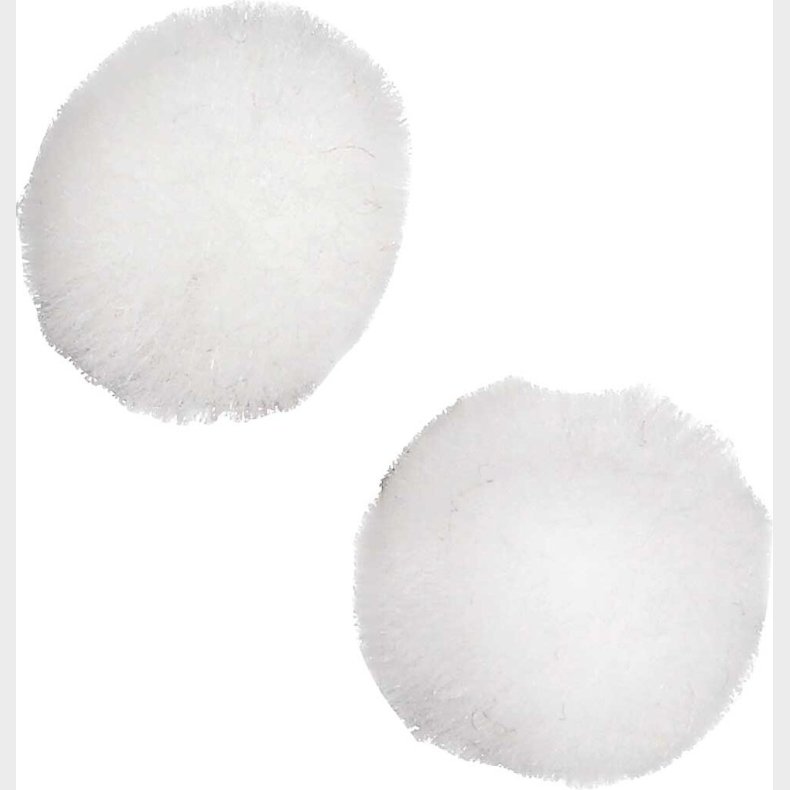 Pomponer -  15 Mm - Hvid - 200 Stk.