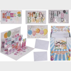 Pop Up Kort Med Konvolut Happy Birthday - Out Of The Blue