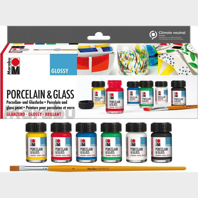 Glas Og Porcelnsmaling St - Porcelain & Glass Glossy - 6x15 Ml