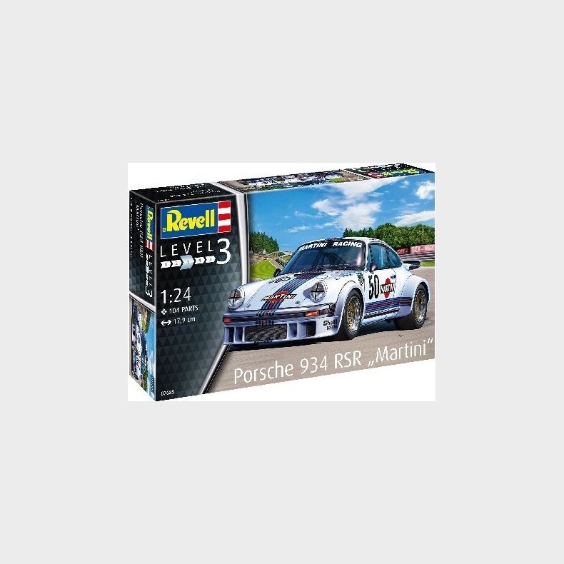 Revell - Porsche 934 Martini Bil Bygges�t - 1:24 - Level 3 - 07685