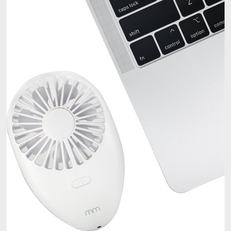 Mini Usb Ventilator Med Batteri - Hvid