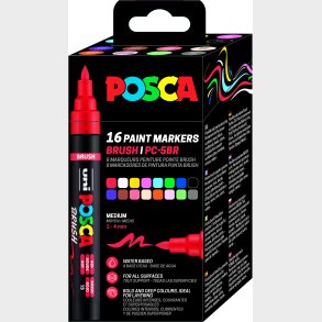 Posca - Brush Pc-5br St, 16 Stk