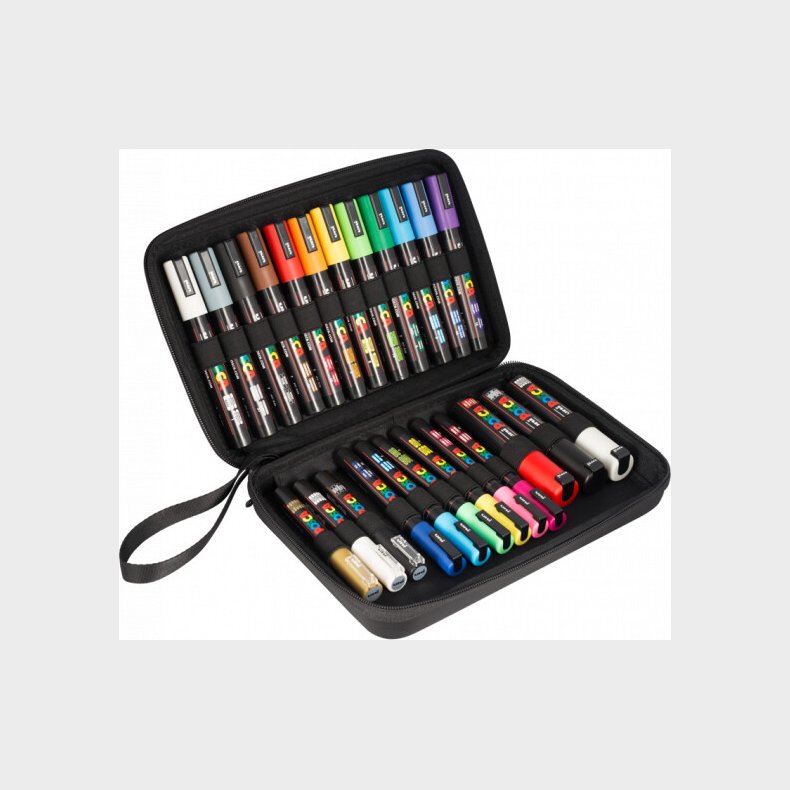 Posca Tusser - S�t I Taske - 24 Stk