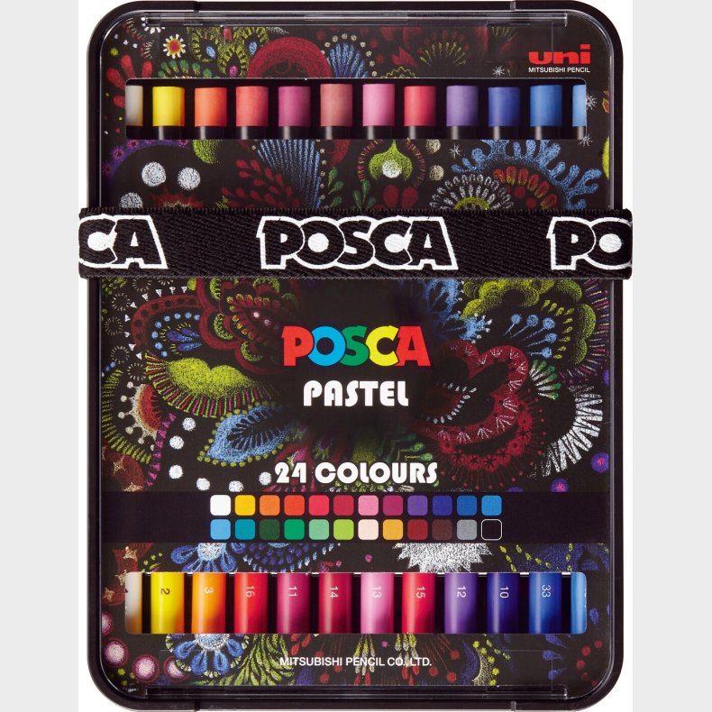 Posca Pastelblyanter S�t - Klare Og Intense Farver - 24 Stk