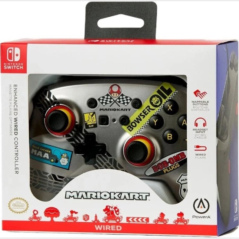 Powera Enhanced Wired Controller For Nintendo Switch - Mario Kart