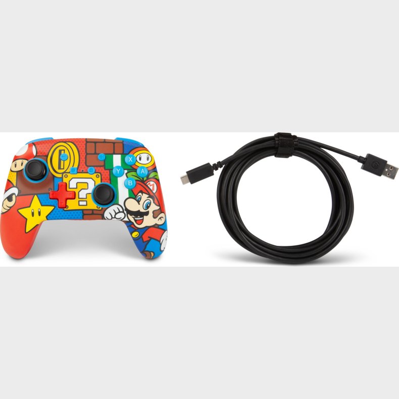 Powera Enhanced Wireless Controller For Nintendo Switch - Mario Pop