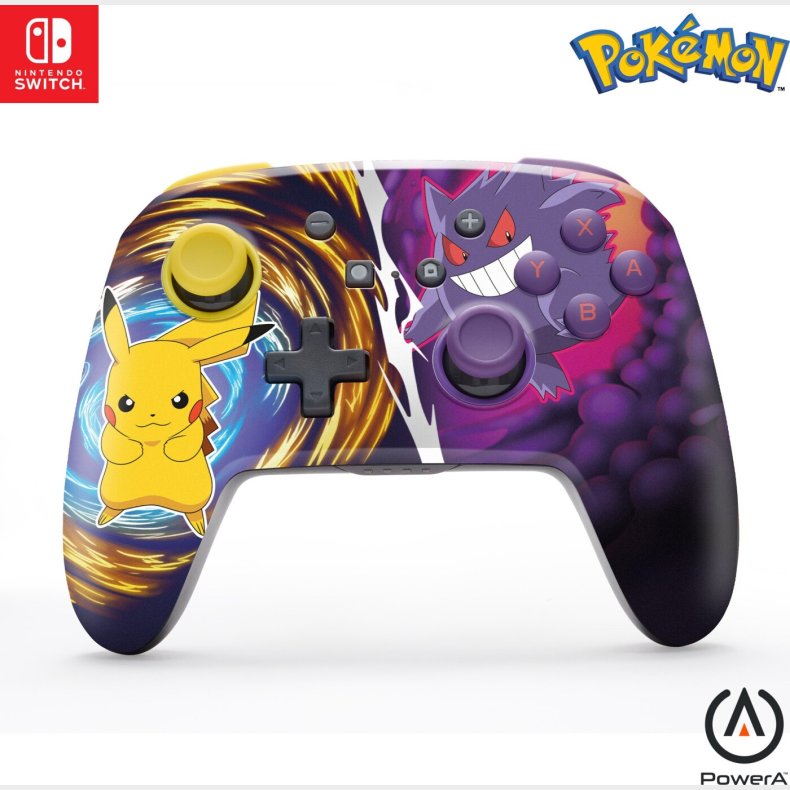 Powera Enhanced Wireless Controller For Nintendo Switch - Pikachu Vs. Gengar