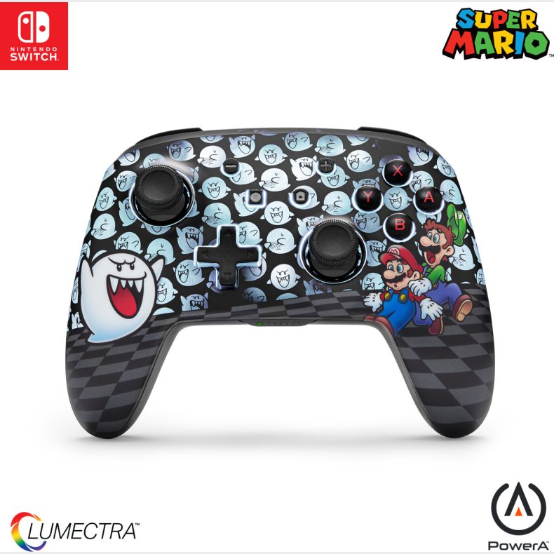 Powera Enhanced Wireless Controller For Nintendo Switch With Lumectra - Mario Peek-a-boo