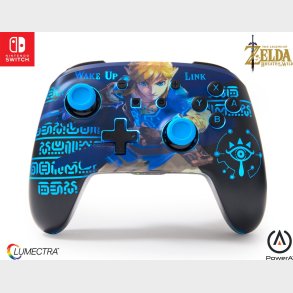 Powera Enhanced Wireless Controller With Lumectra Etched - Wake Up Link (nintendo Switch)