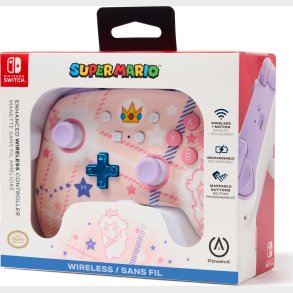 Power Enhanced Wirelesscontroller For Nintendo Switch - Princess Peach Plaid