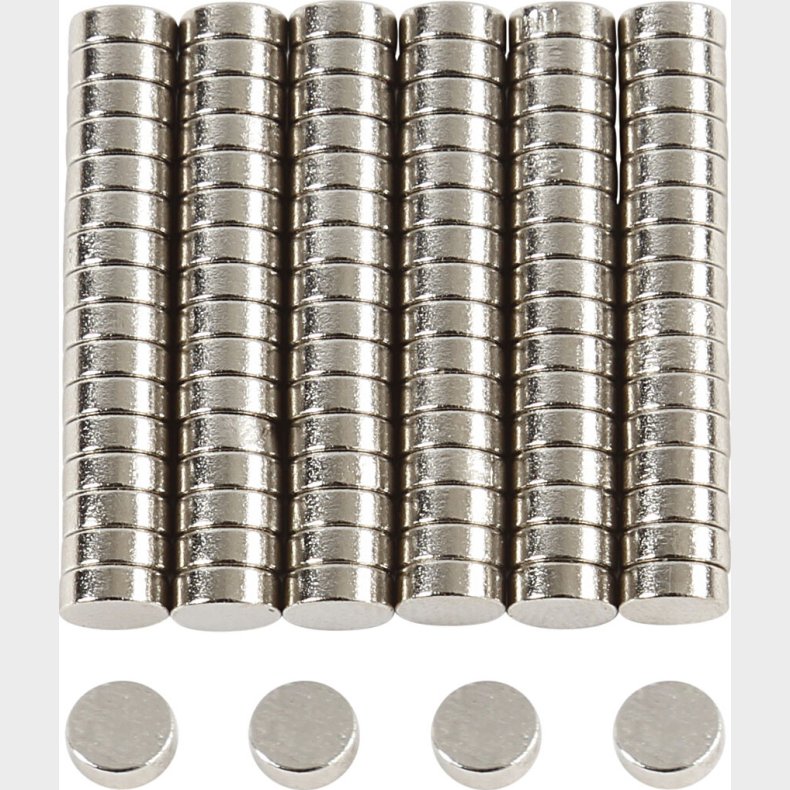 Powermagnet -  5 Mm - Tykkelse 2 Mm - 100 Stk.