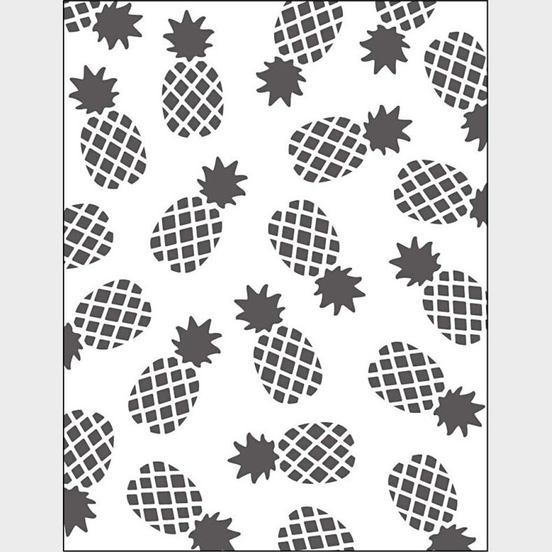 Prgeskabelon - Ananas - 11x14 Cm - Tykkelse 2 Mm