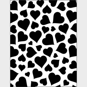 Prgeskabelon - Hjerter - 11x14 Cm - Tykkelse 2 Mm