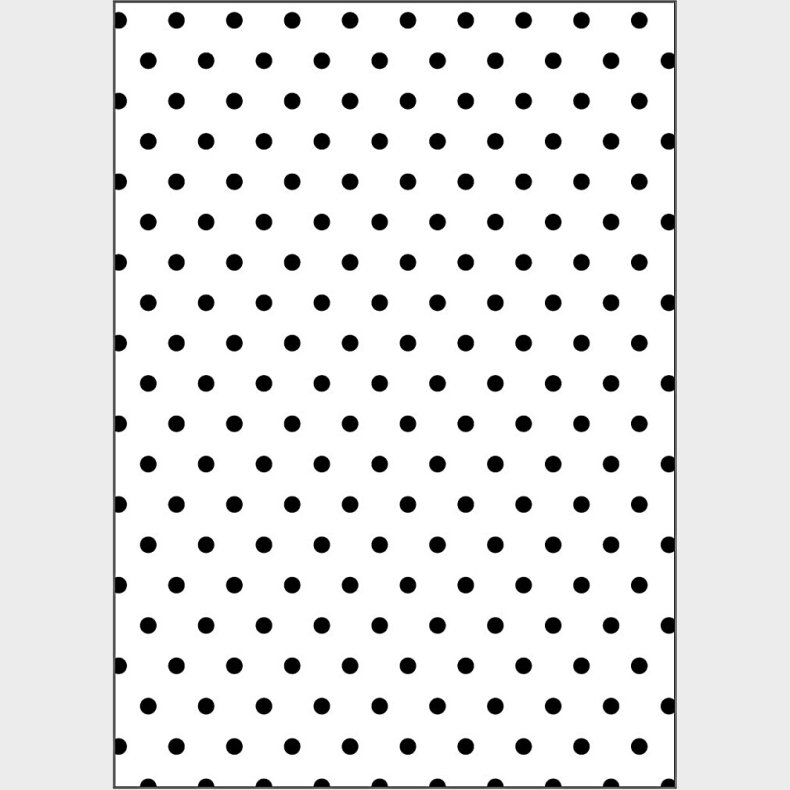 Prgeskabelon - Polka Prikker - 13x18,5 Cm - Tykkelse 2 Mm