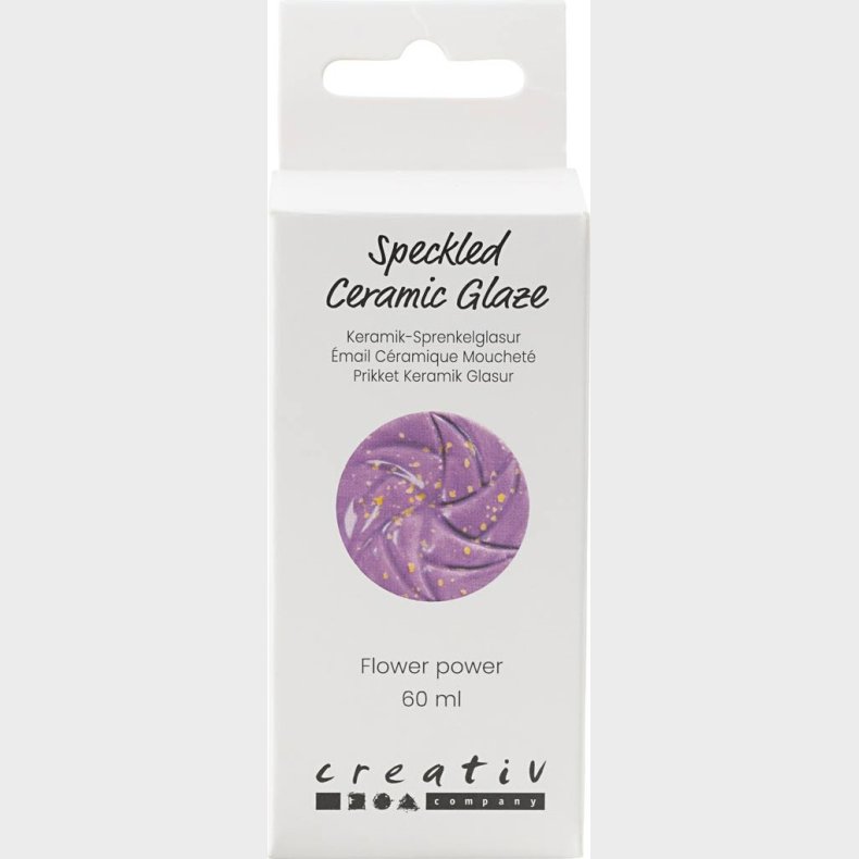 Prikket Keramik Glasur  - 999-1060 C - Dkkende - Flower Power - 60 Ml