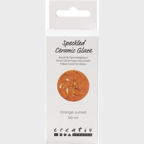 Prikket Keramik Glasur  - 999-1060 C - Dkkende - Orange Sunset - 60 Ml