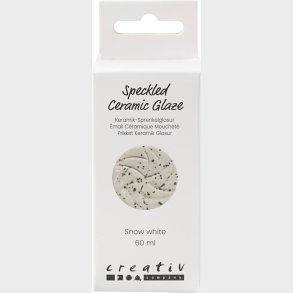 Prikket Keramik Glasur  - 999-1060 C - Dkkende - Snow White - 60 Ml