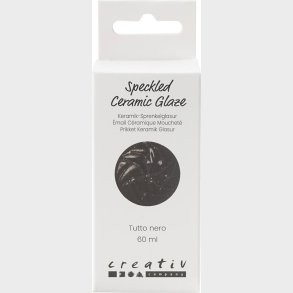 Prikket Keramik Glasur  - 999-1060 C - Dkkende - Tutto Nero - 60 Ml