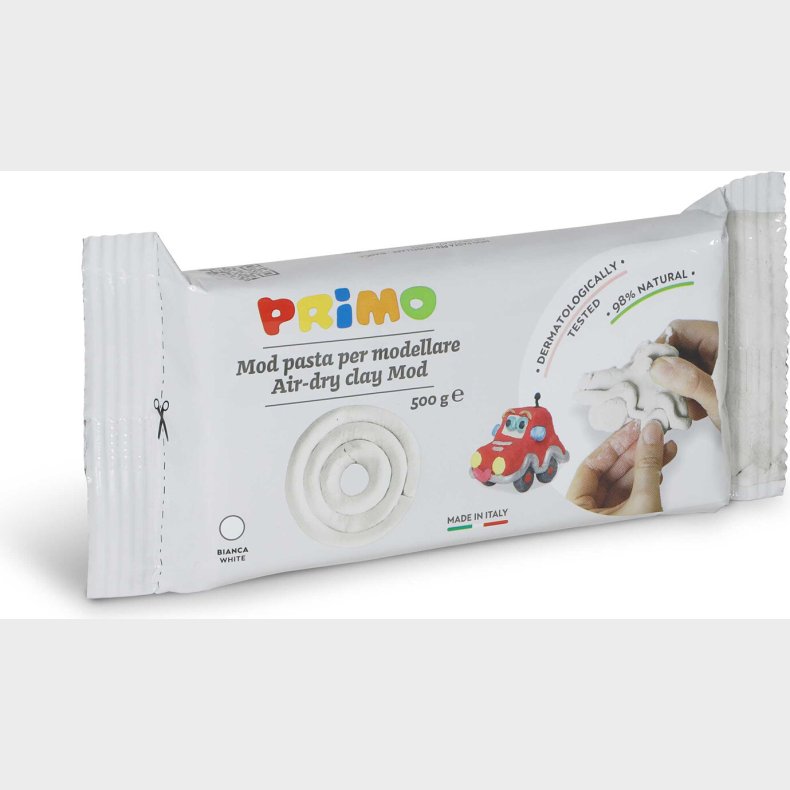 Primo - Selvh�rdende Ler 500 G - Hvid