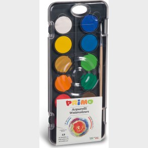 Primo - Vandfarve Palette - 12 Farver M Classic