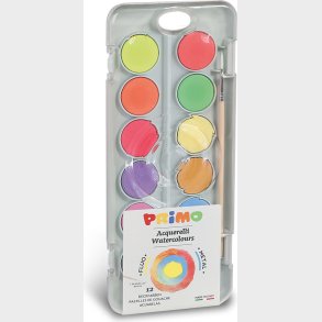 Primo - Vandfarve Palette - 12 Farver M Metallic Neon