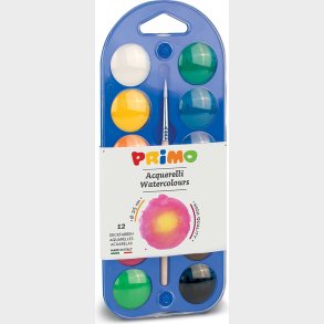 Primo - Vandfarve Palette 12 Farver - S