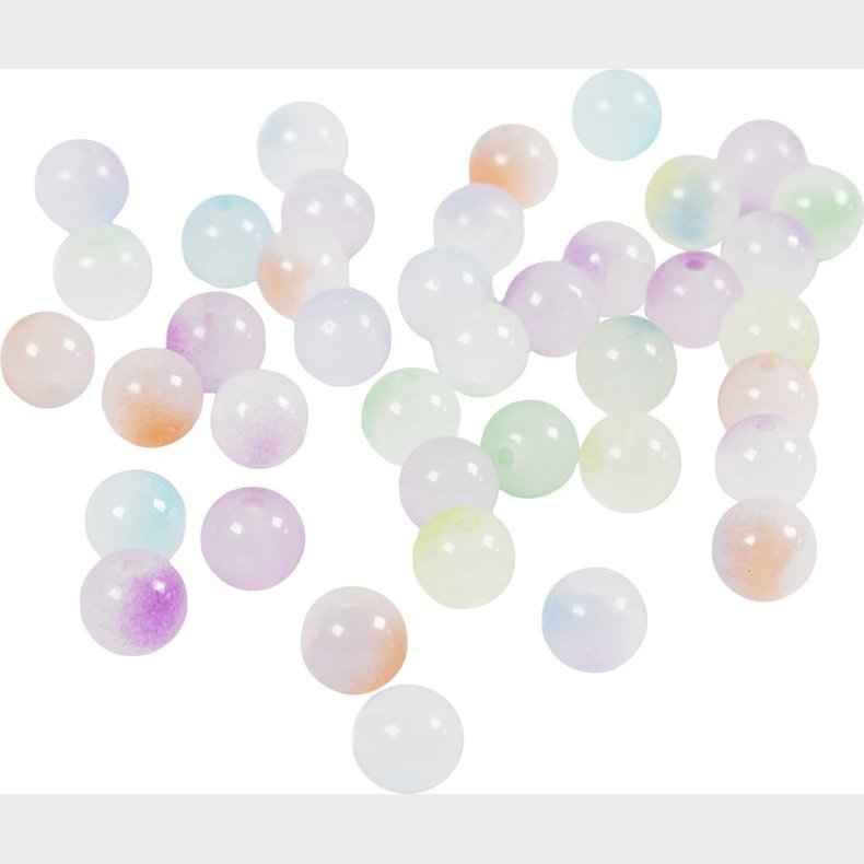 Prinsesseperler - � 8 Mm - Hulstr. 1,5 Mm - Ca. 900 Stk. - Assorterede Farver - 600 G