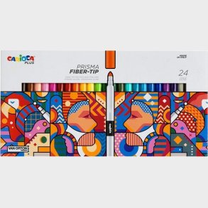 Carioca Plus - Tusser -  Prisma Fiber Tip - 24 Farver