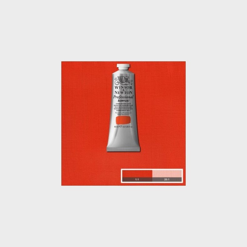 Winsor & Newton - Akrylmaling - Cadmium Red Light 60 Ml