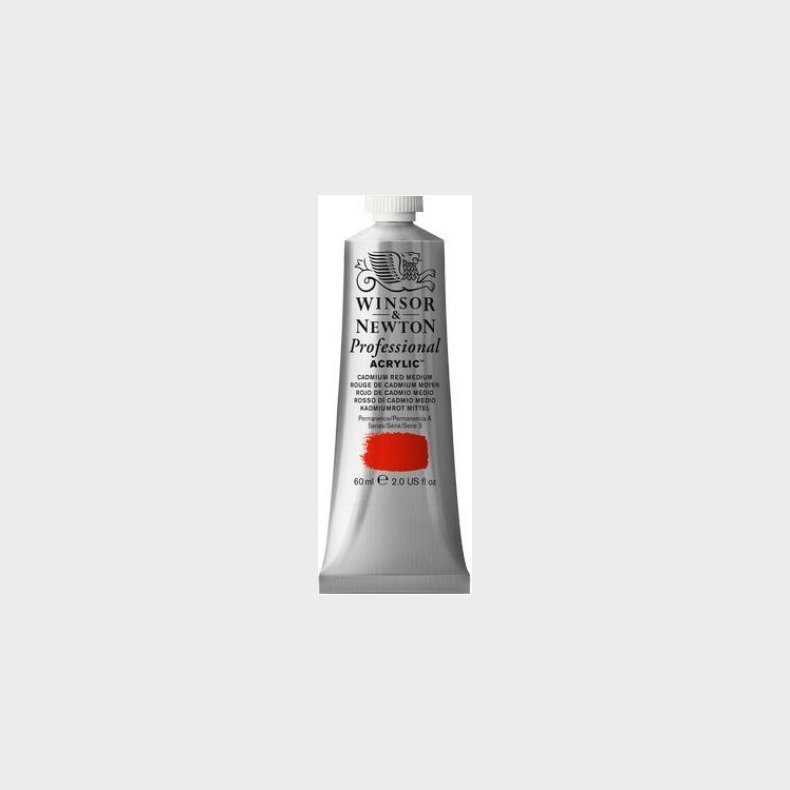 Winsor & Newton - Akrylmaling - Cadmium Red Medium 60 Ml