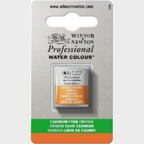 Winsor & Newton - Akvarelfarve 1/2 Pan - Cadmium Free Prange