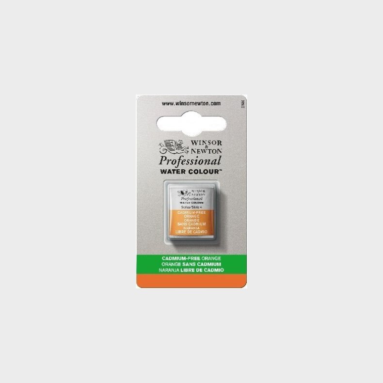 Winsor & Newton - Akvarelfarve 1/2 Pan - Cadmium Free Prange