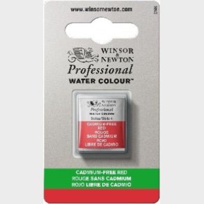 Winsor & Newton - Akvarelfarve 1/2 Pan - Cadmium Free Red