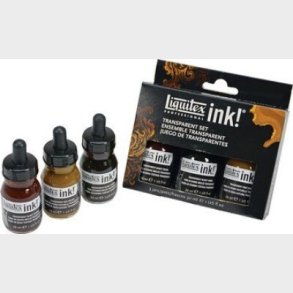 Liquitex - Acrylic Ink - Akryl Bl�k - Transparent Set 3-pak