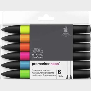 Winsor & Newton - Promarker Neon Tusser - 6 Farver