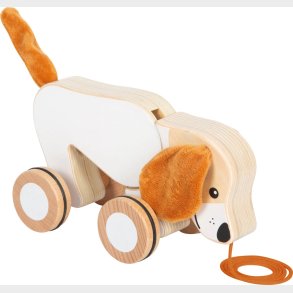 Pull-along Hund M/knitrende rer