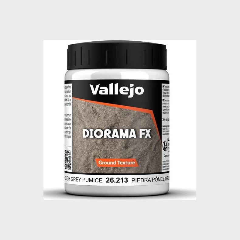 Vallejo - Diorama Fx - Ground Texture - Rough Grey Pumice - 200 Ml