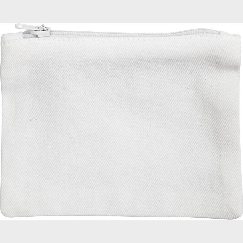 Pung - Hvid - Bomuld - 9x12 Cm