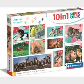Puslespil 10-i-1 Noli Animal Friends