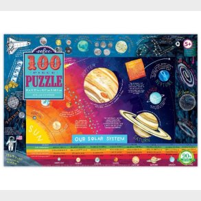 Eeboo Puslespil - 100 Brikker - Solsystemet