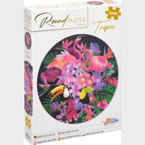 Tropisk Puslespil - Rundt - 1000 Brikker - Grafix