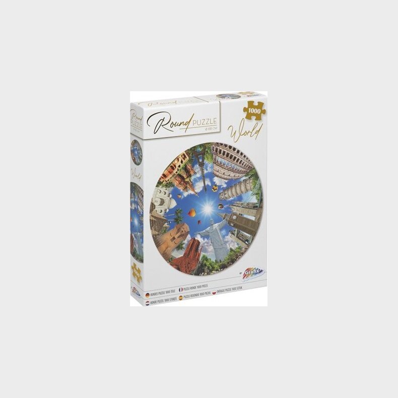 Sev�rdigheder I Verden - Rundt Puslespil - 1000 Brikker